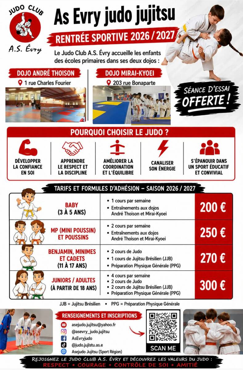 Inscriptions ouvertes Saison 2026/2027
