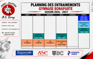 Planning Bonaparte saison 2026/2027