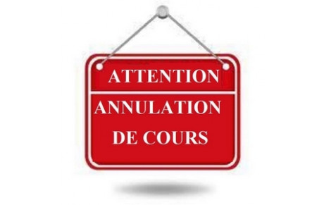 Annulation des cours 